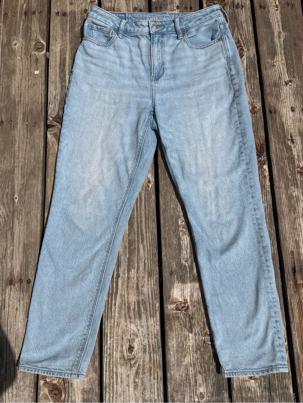 American Eagle Light Blue Women’s Jeans - Classic Straight Fit (4)